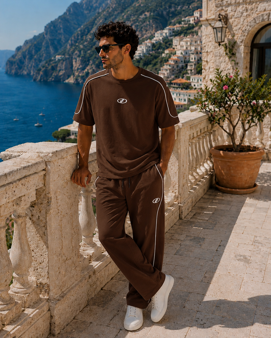 Men's Comfort Co-Ord Set - Brown