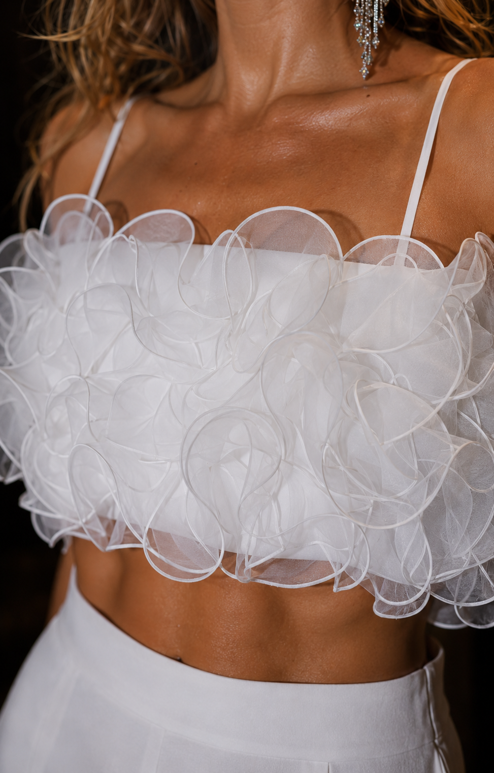 Ruffle Co-ord White