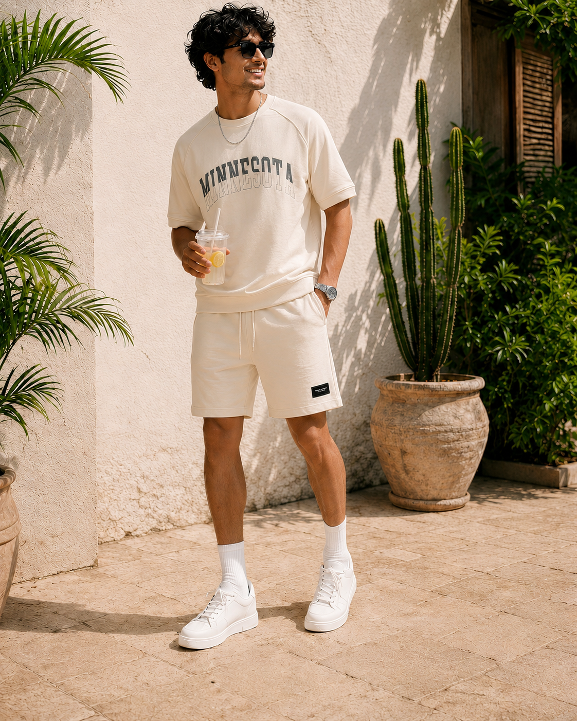 Minnesota Two-Piece Shirt And Short - Cream