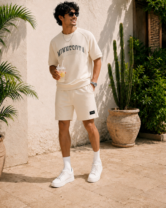 Minnesota Two-Piece Shirt And Short - Cream