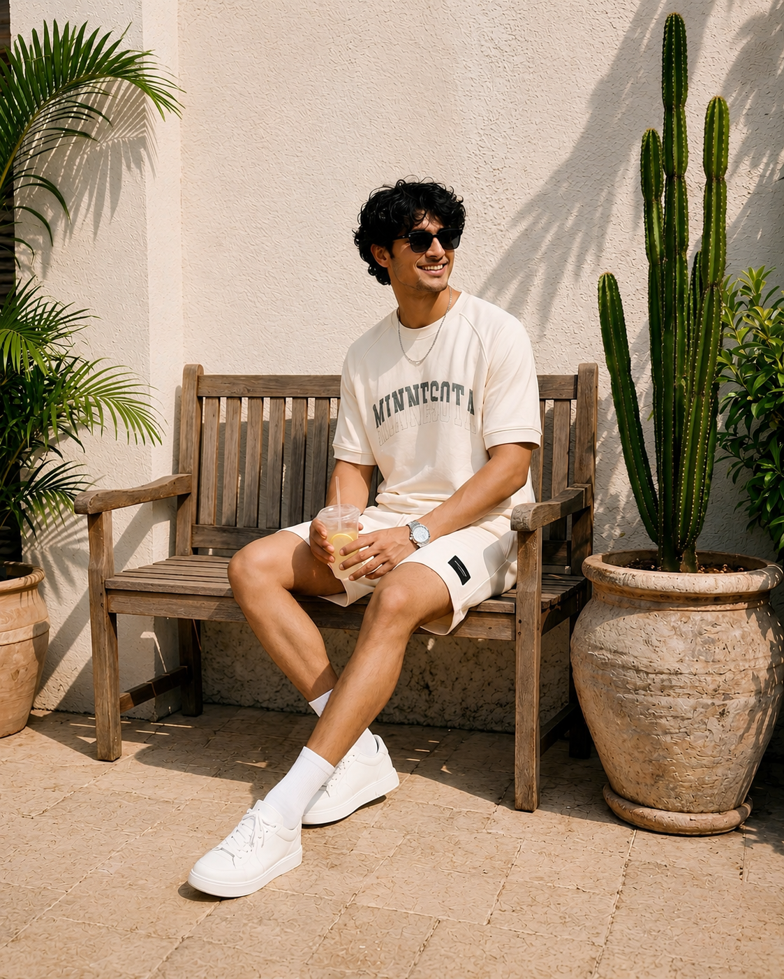 Minnesota Two-Piece Shirt And Short - Cream
