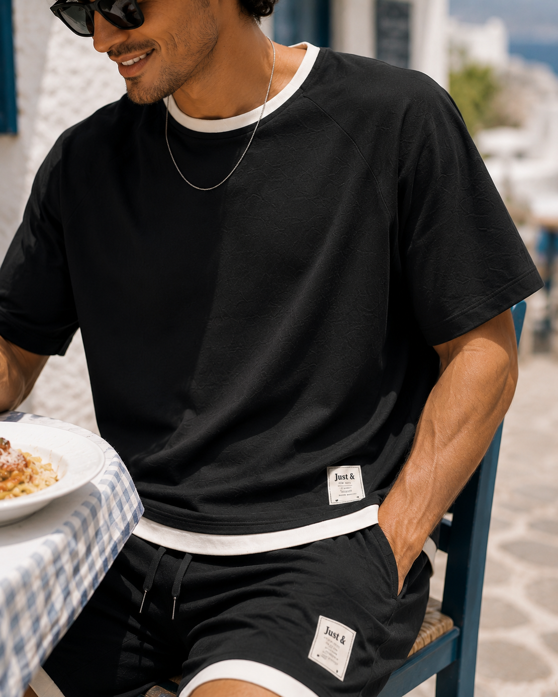 Men's Two-Piece Lounge Set - Dark Grey