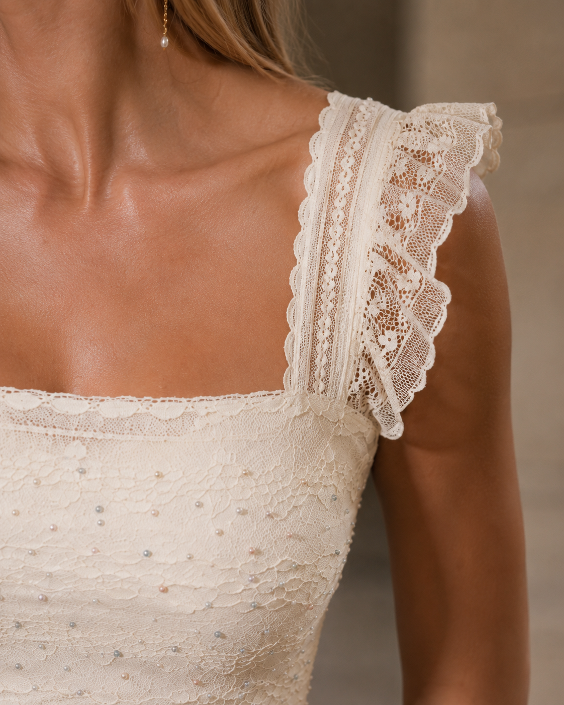PEROTTI CAP SLEEVE - Ivory