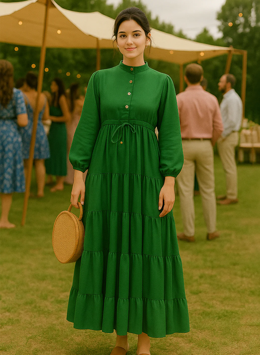 Solid Frock - Green