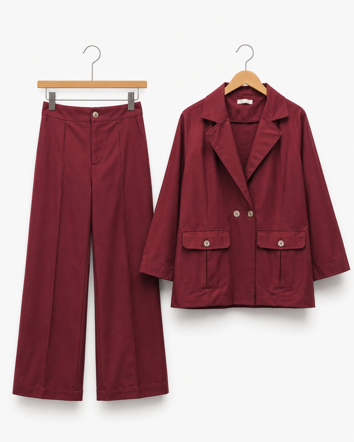 Two-piece Suit Blazer and Trouser - Maroon