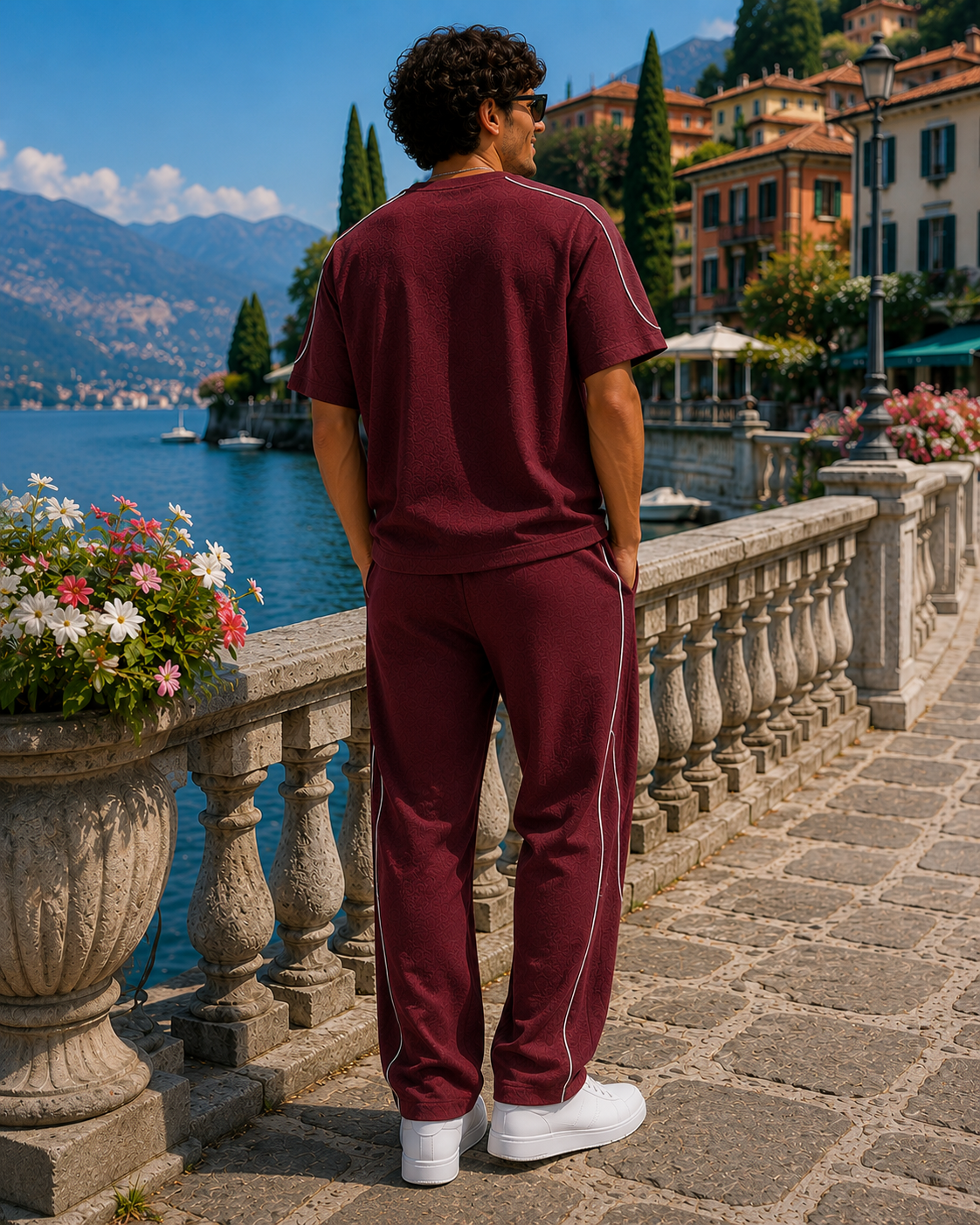 Men's Comfort Co-Ord Set - Maroon