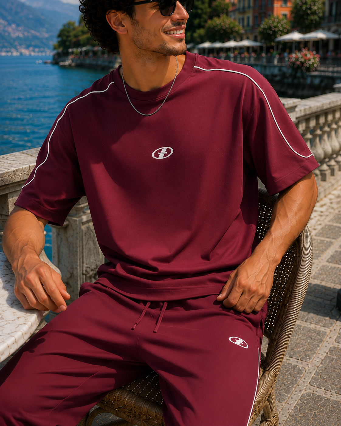 Men's Comfort Co-Ord Set - Maroon