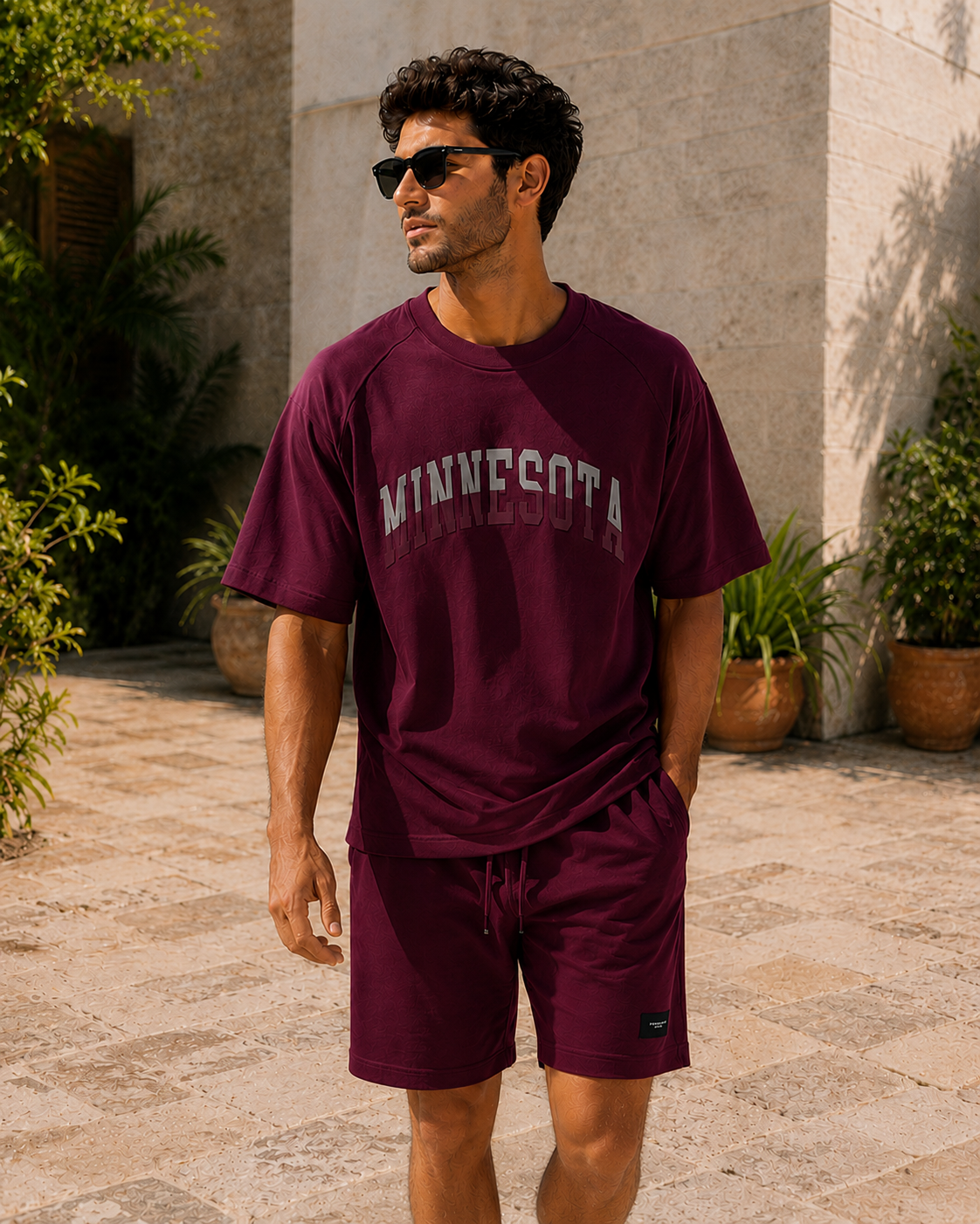 Minnesota Two-Piece Shirt And Short - Maroon