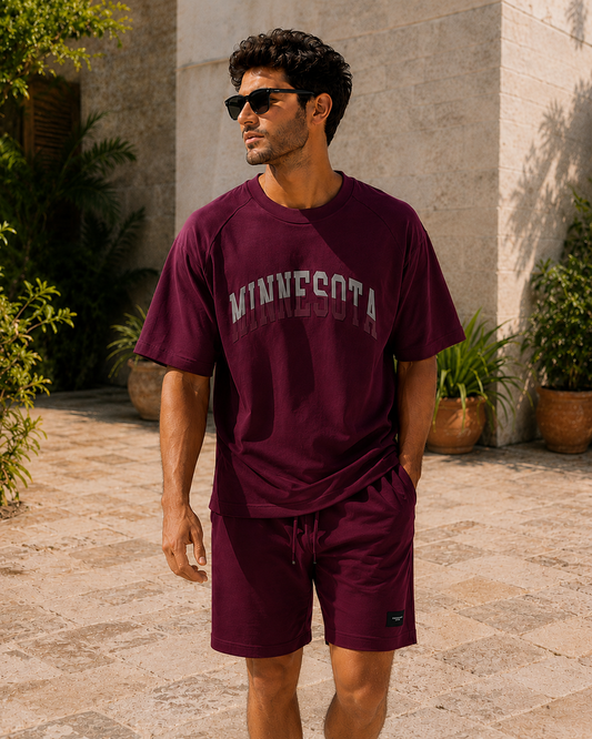 Minnesota Two-Piece Shirt And Short - Maroon