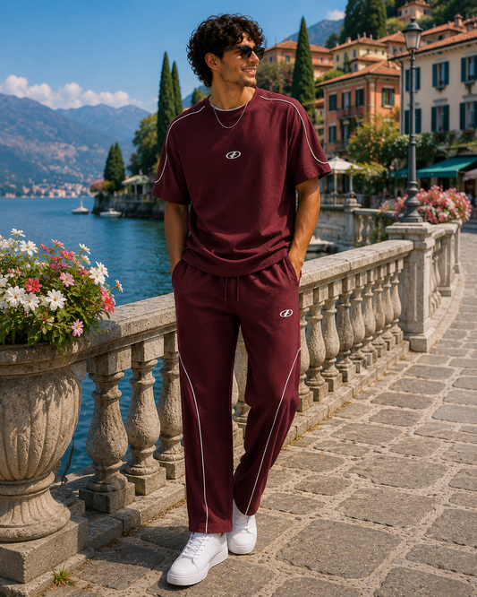 Men's Comfort Co-Ord Set - Maroon