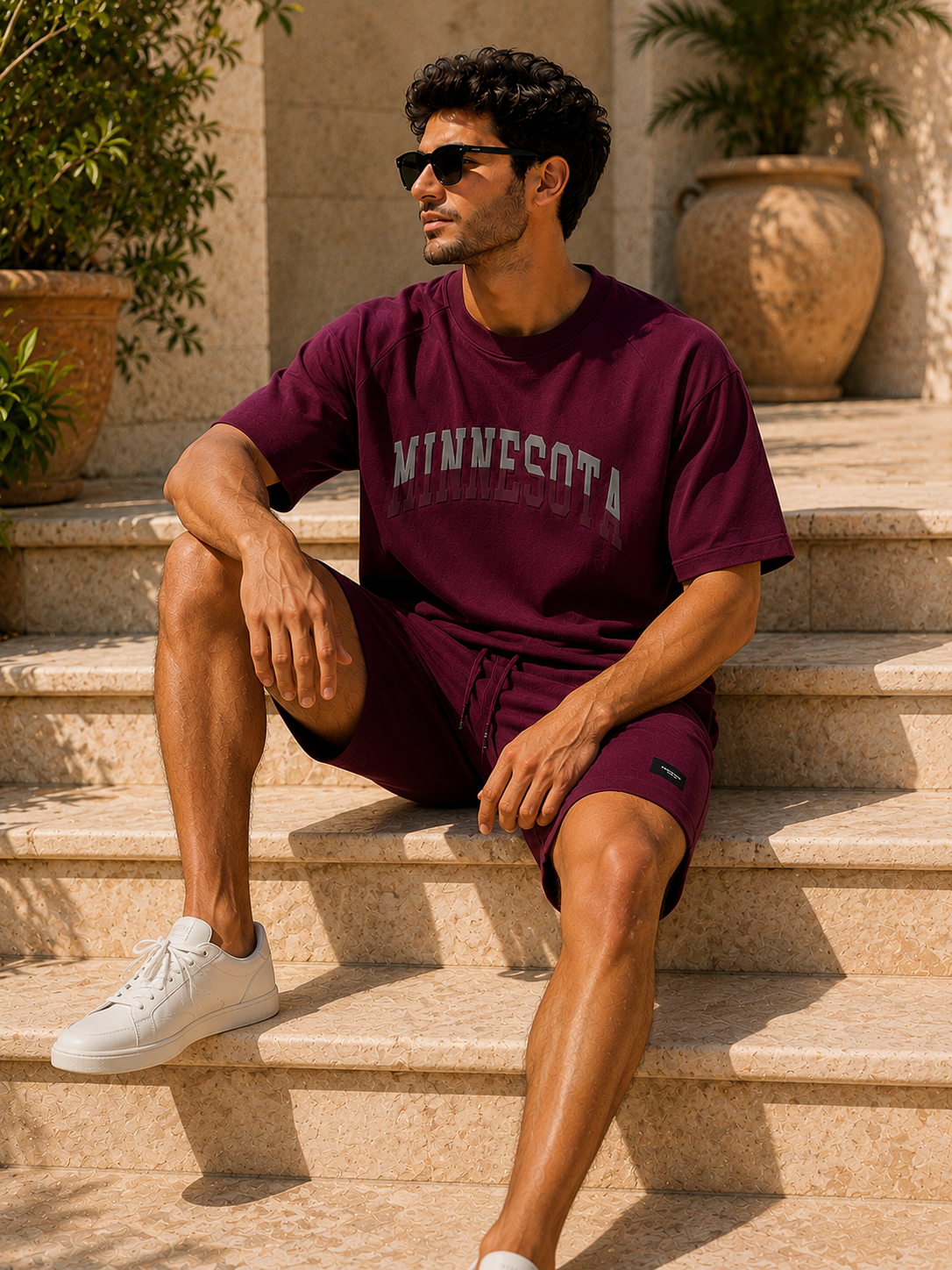 Minnesota Two-Piece Shirt And Short - Maroon