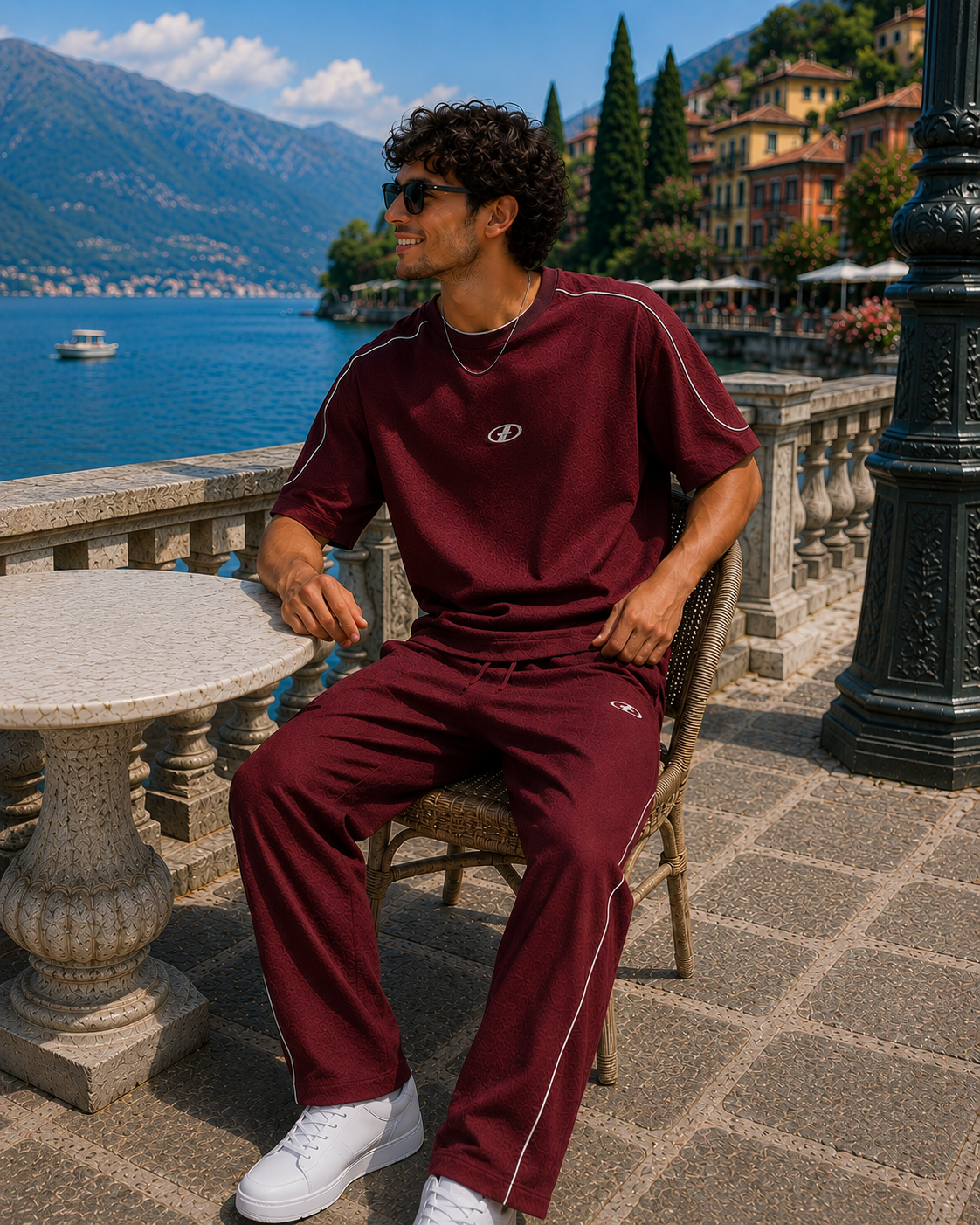 Men's Comfort Co-Ord Set - Maroon