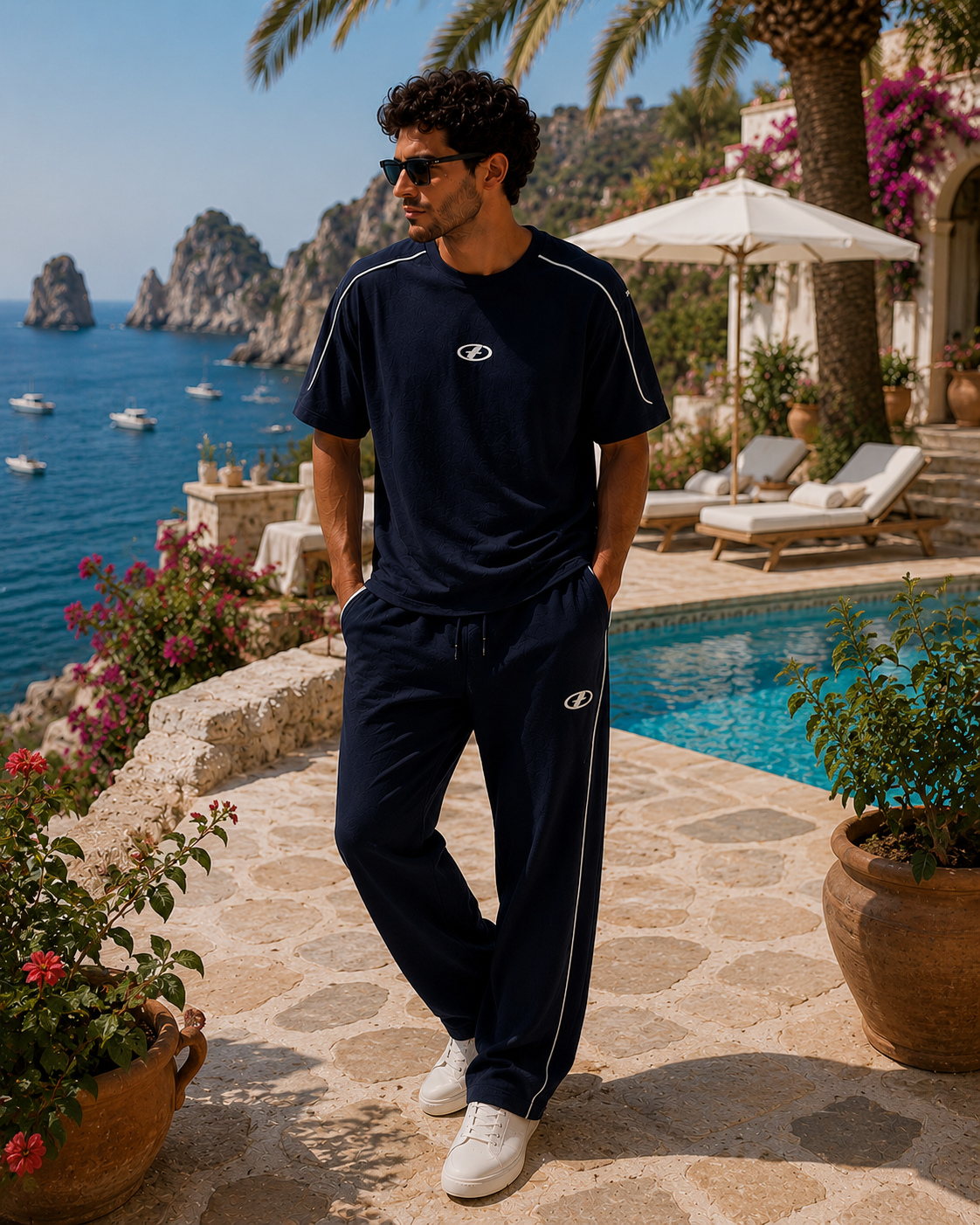Men's Comfort Co-Ord Set - Navy