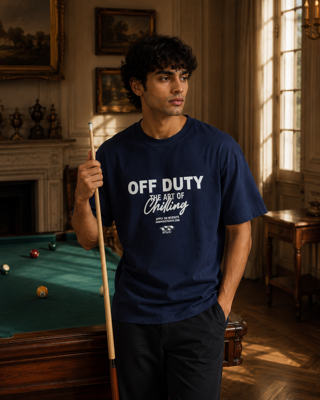 Off Duty Graphic T-Shirt  - Navy