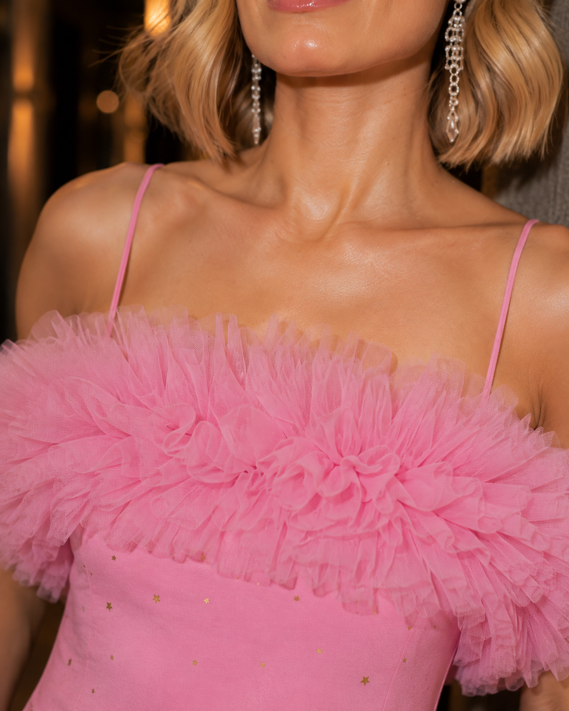Ruffle Mini Dress - Pink