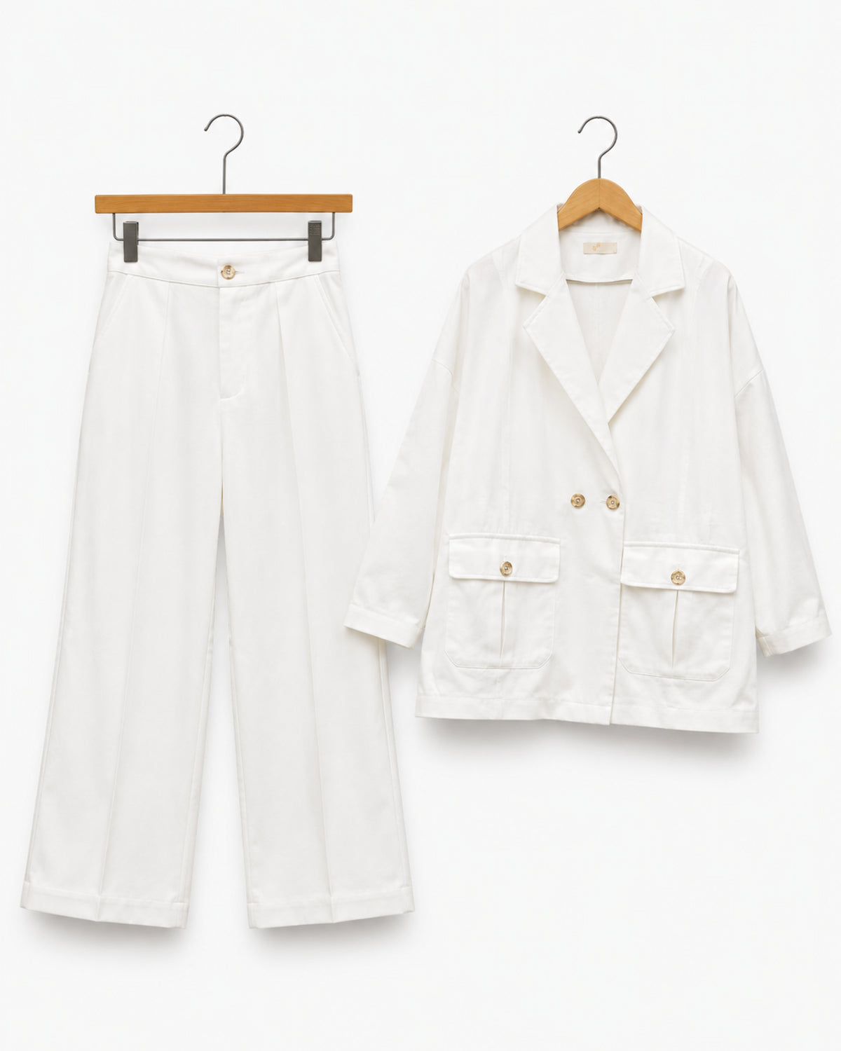 Two-piece Suit Blazer and Trouser - White