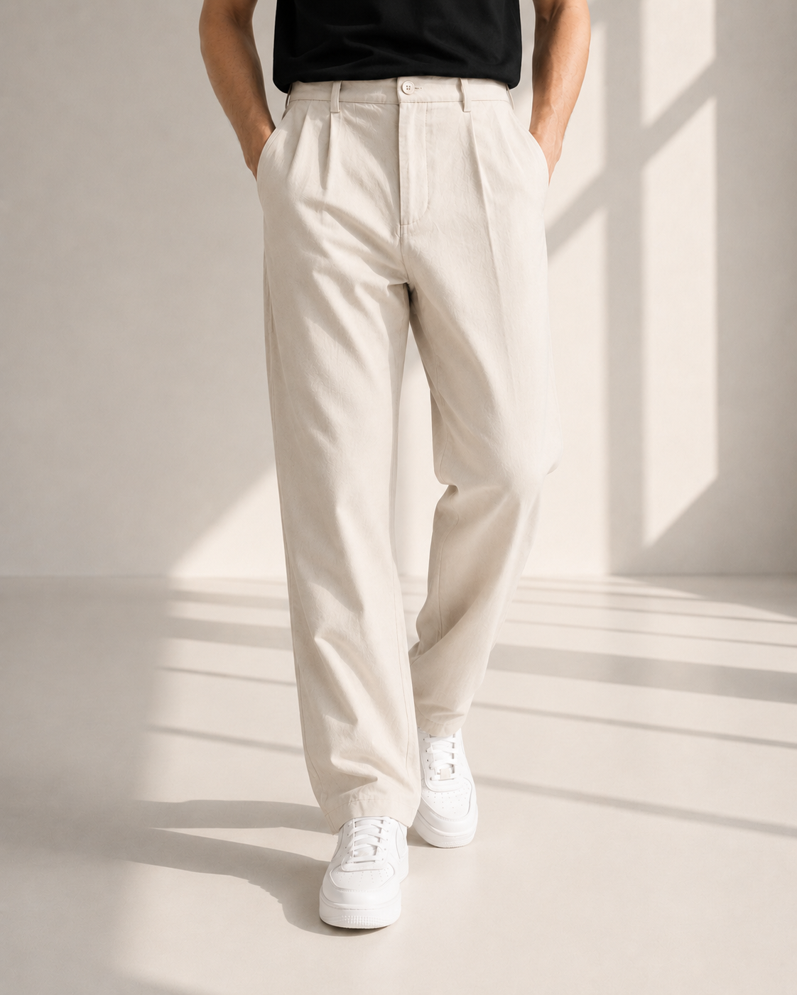 Classic Straight Fit Pants White