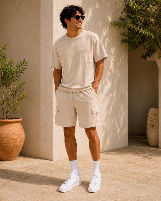 Utility Co-Ord Set Beige