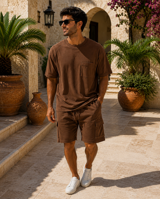 Utility Co-Ord Set Brown
