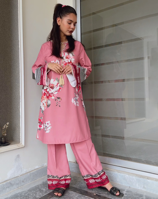Dori Co-ord (Shirt & Trouser) - Pink