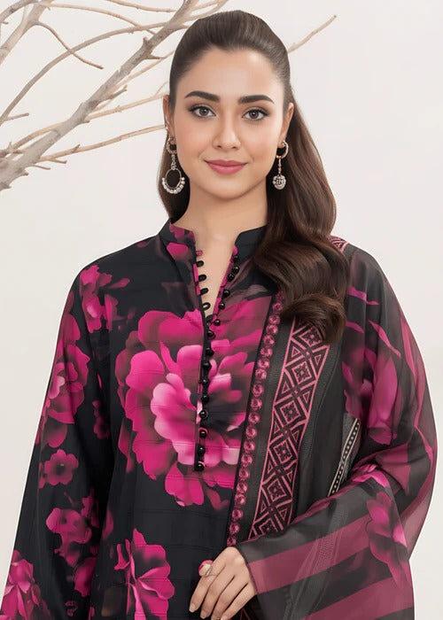 Women's Textured Lawn 3-Piece Suit – Dreamy Black
