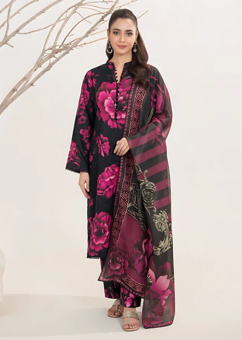 Women's Textured Lawn 3-Piece Suit – Dreamy Black