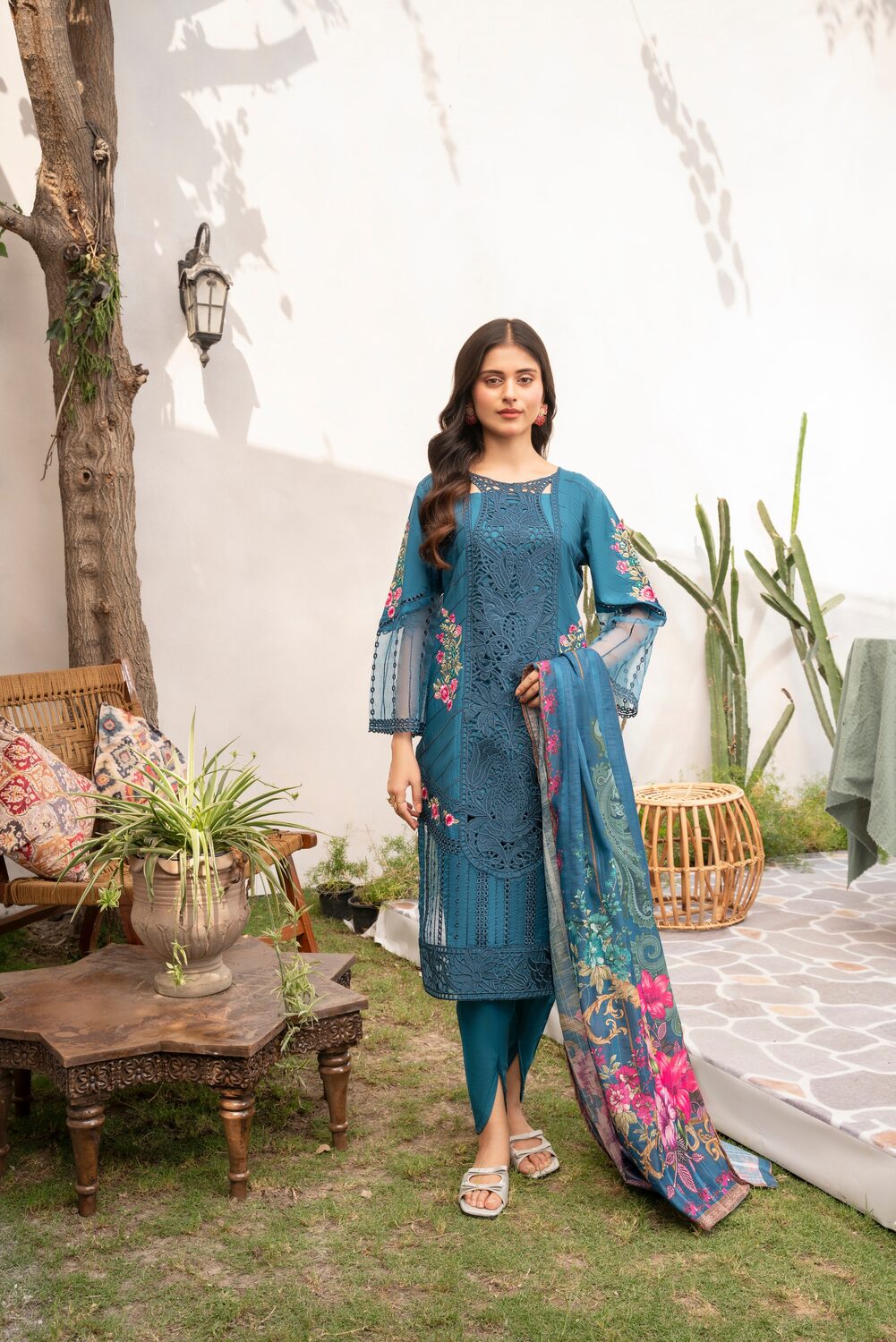 Women's Linen 3-Piece Suit – Evylene-Blue