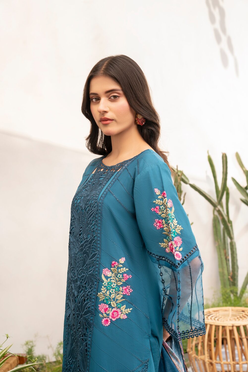 Women's Linen 3-Piece Suit – Evylene-Blue