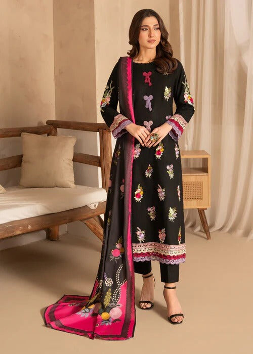 Women's Lawn 3-Piece Suit – Faiqa - Black