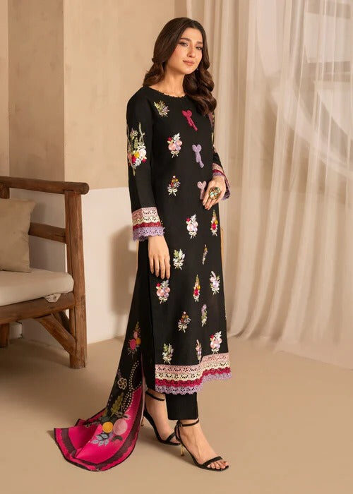 Women's Lawn 3-Piece Suit – Faiqa - Black
