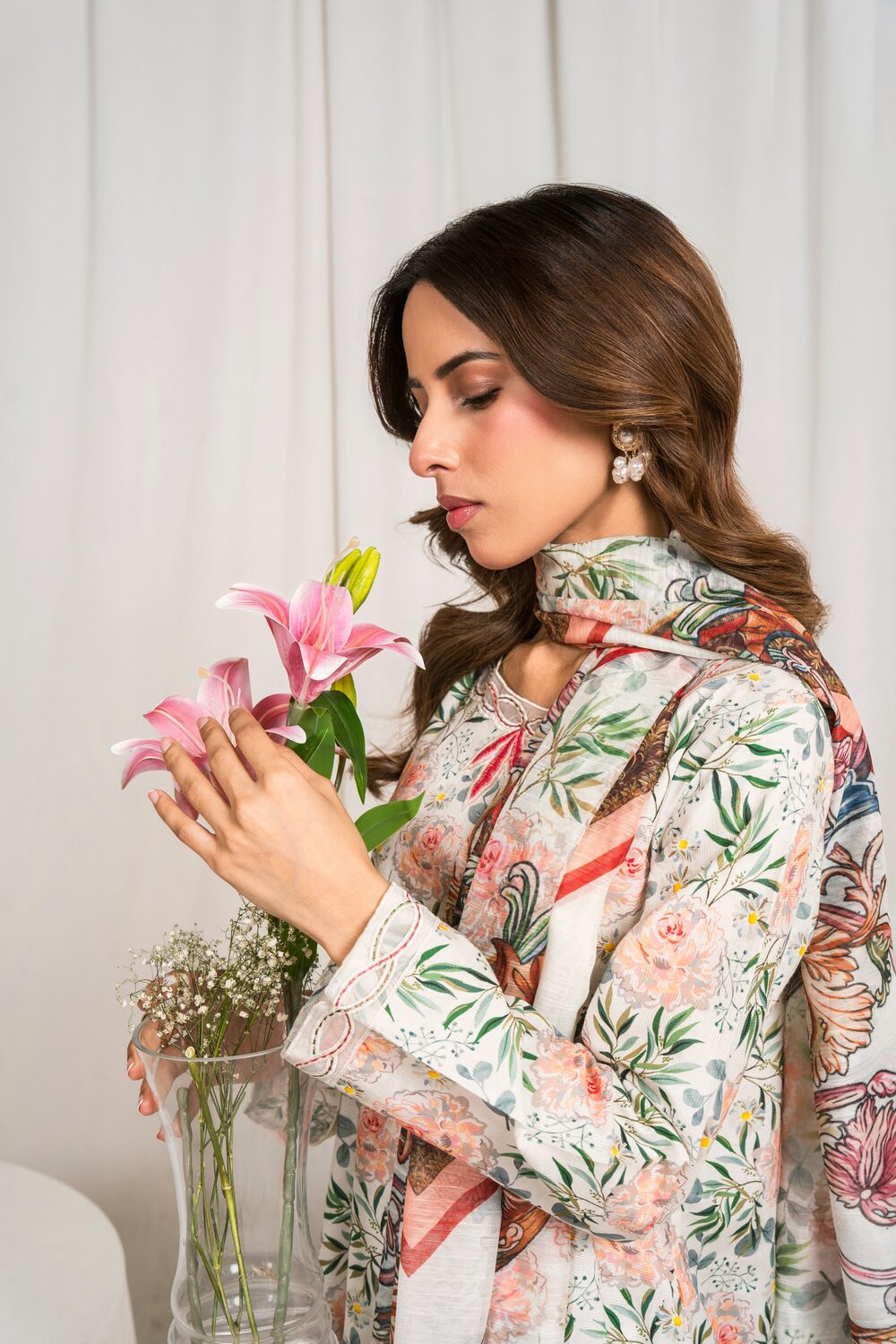 Women's Textured Lawn 3-Piece Suit – Velour