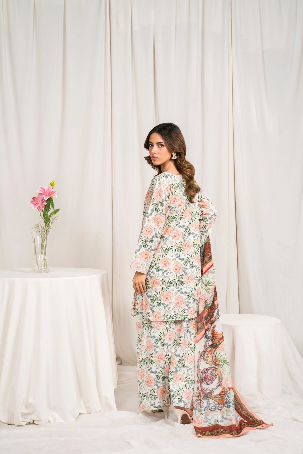 Women's Textured Lawn 3-Piece Suit – Velour