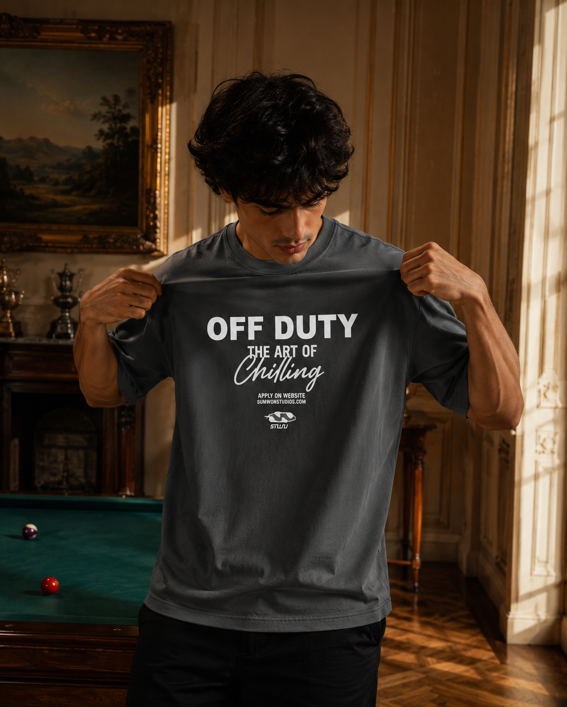 Off Duty Graphic T-Shirt - Grey