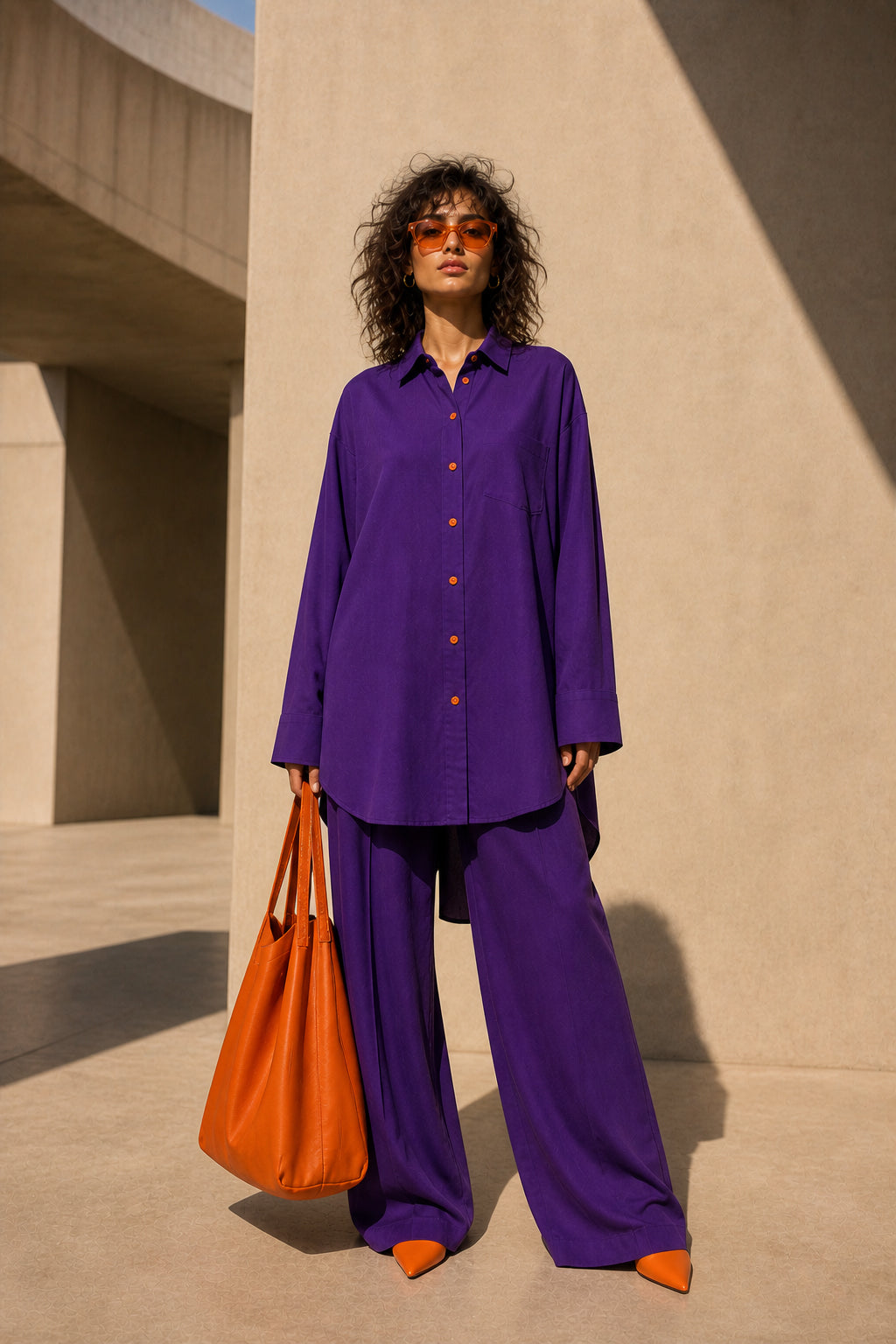 Violet Ember Oversized Co-ord Set