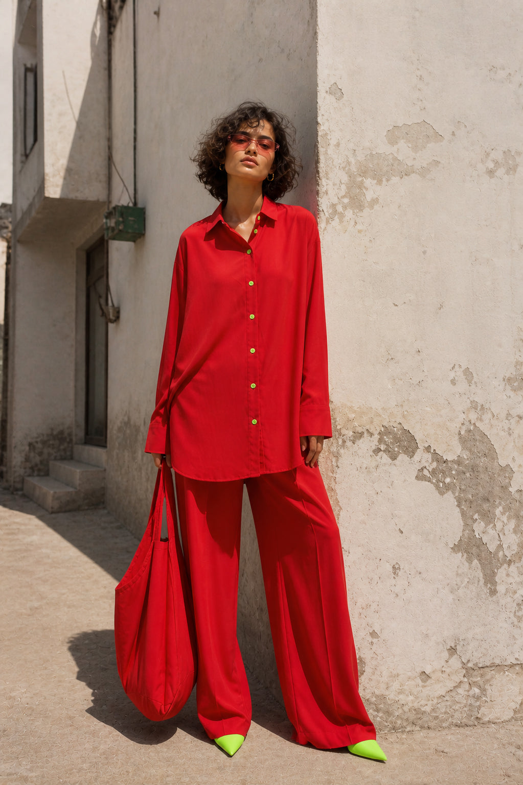 Scarlet Lime Oversized Co-ord Set